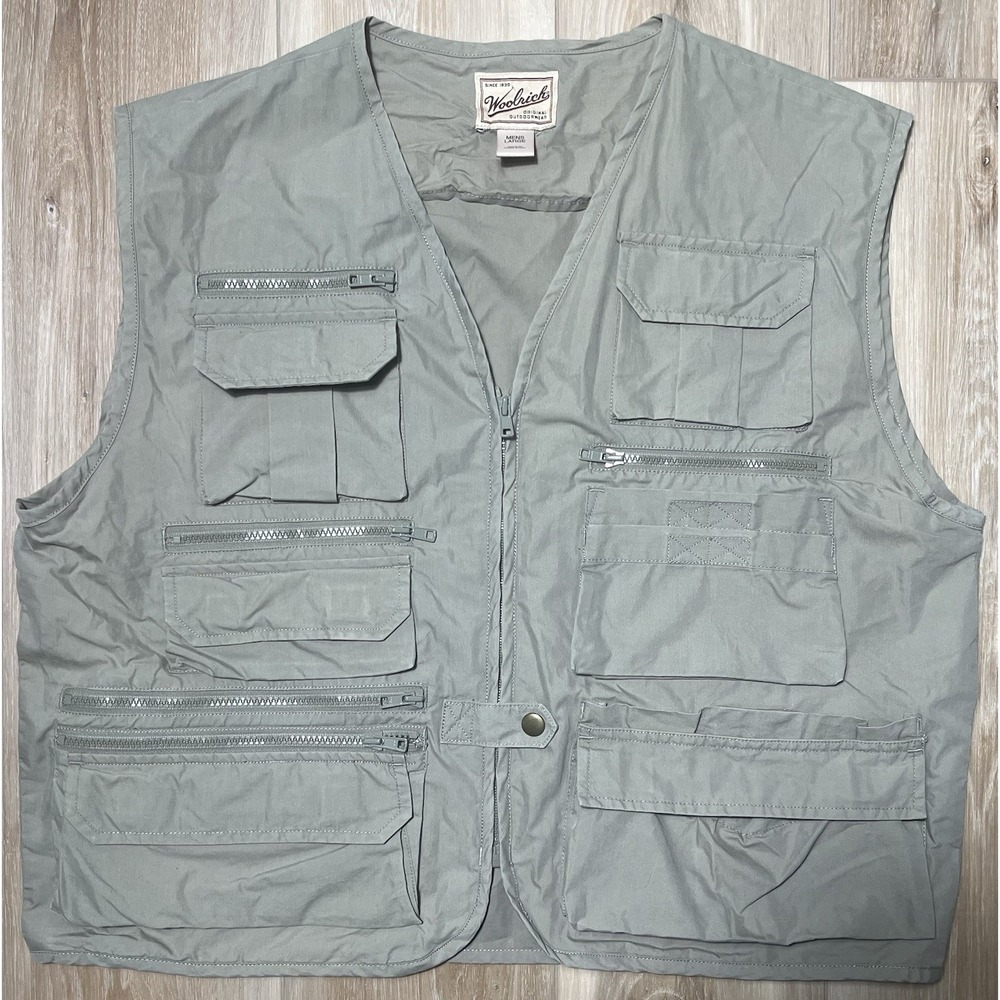 Woolrich Utility Outdoor Safari Fishing Tactical Vest - Men Size Large